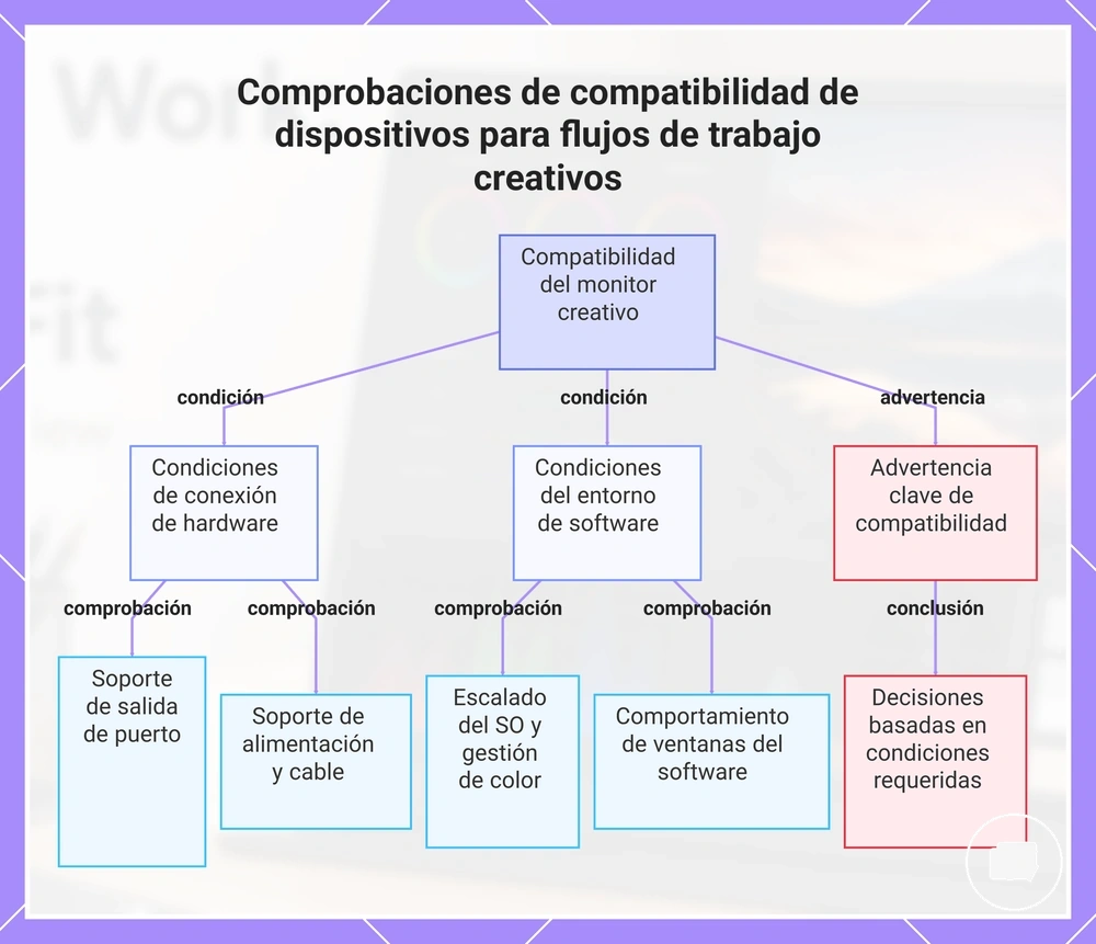Comprobaciones de compatibilidad de dispositivos para flujos de trabajo creativos