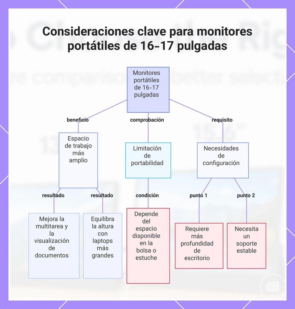 Consideraciones clave para monitores portátiles de 16-17 pulgadas