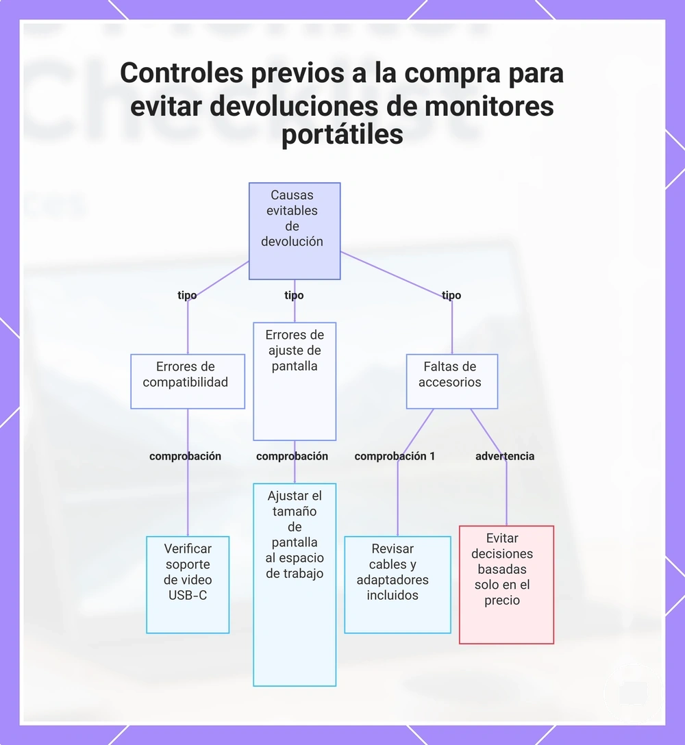 Controles previos a la compra para evitar devoluciones de monitores portátiles