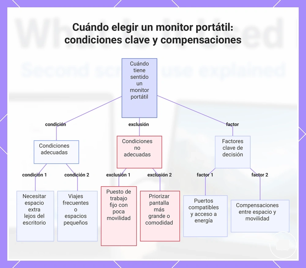 Cuándo elegir un monitor portátil: condiciones clave y compensaciones