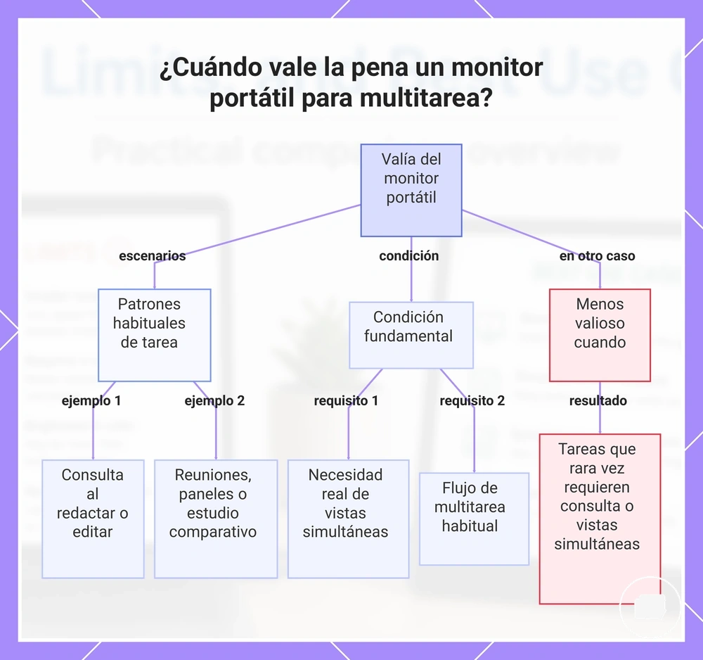 ¿Cuándo vale la pena un monitor portátil para multitarea?