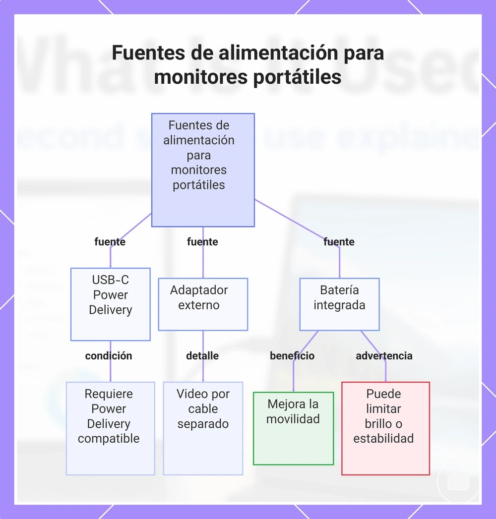 Fuentes de alimentación para monitores portátiles