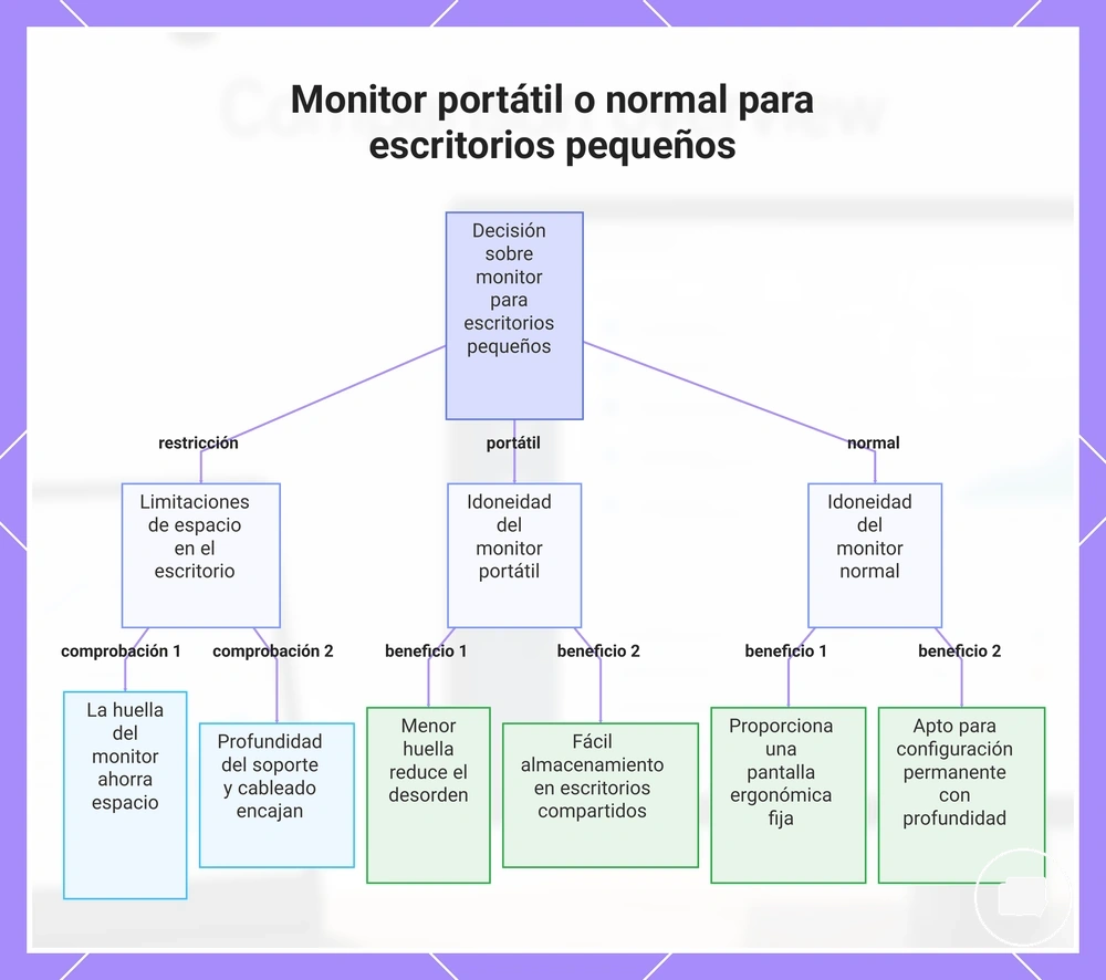 Monitor portátil o normal para escritorios pequeños