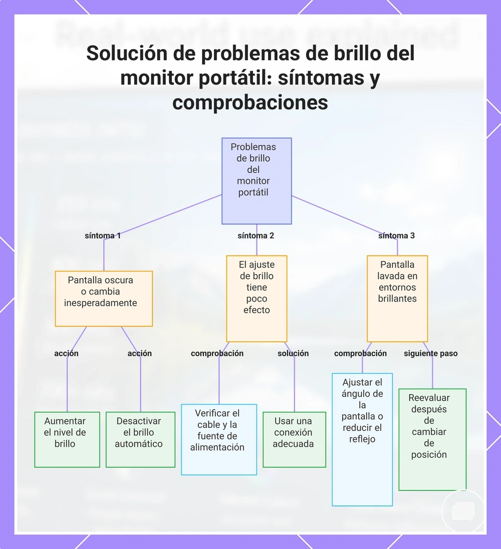 Solución de problemas de brillo del monitor portátil: síntomas y comprobaciones