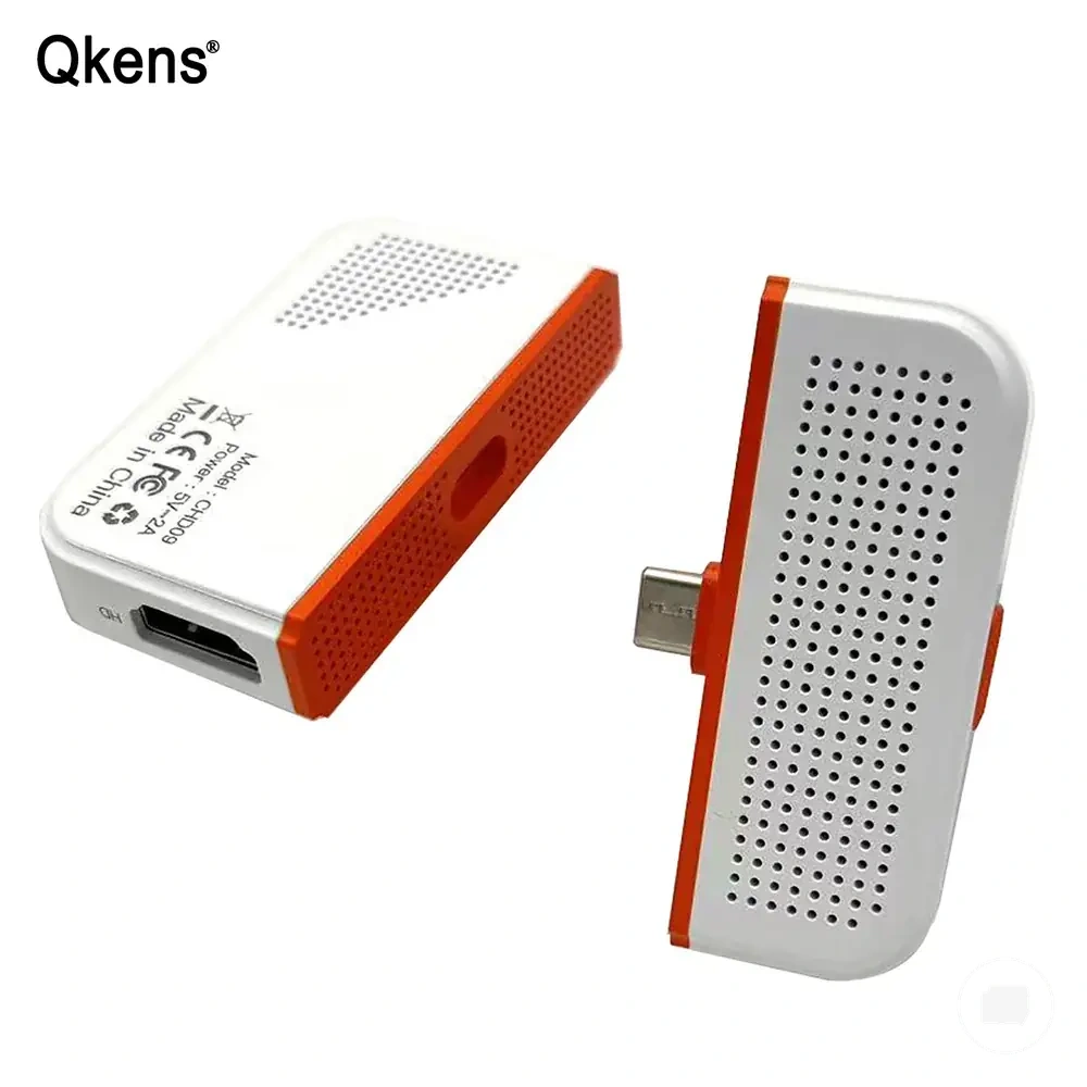 Kit extendeur HDMI sans fil avec émetteur et récepteur vidéo pour connexions Type-C, téléphone, ordinateur portable, PC, TV et projecteur