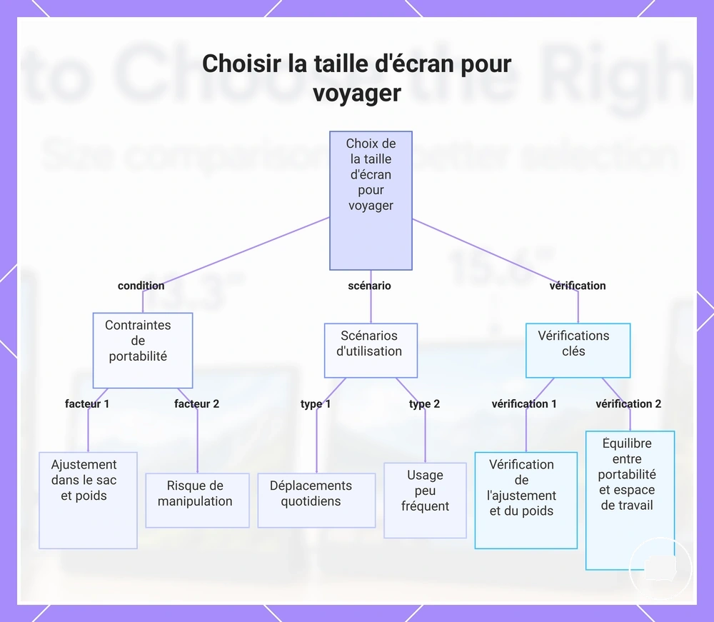 Choisir la taille d'écran pour voyager