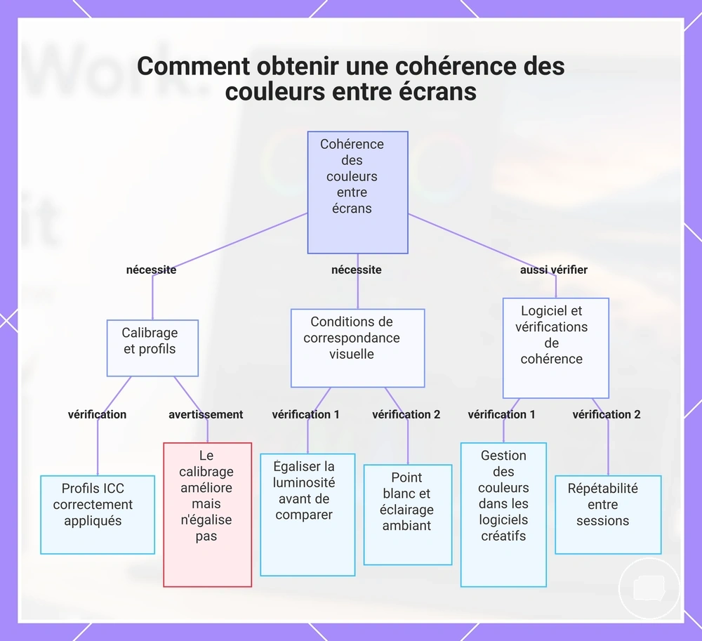 Comment obtenir une cohérence des couleurs entre écrans