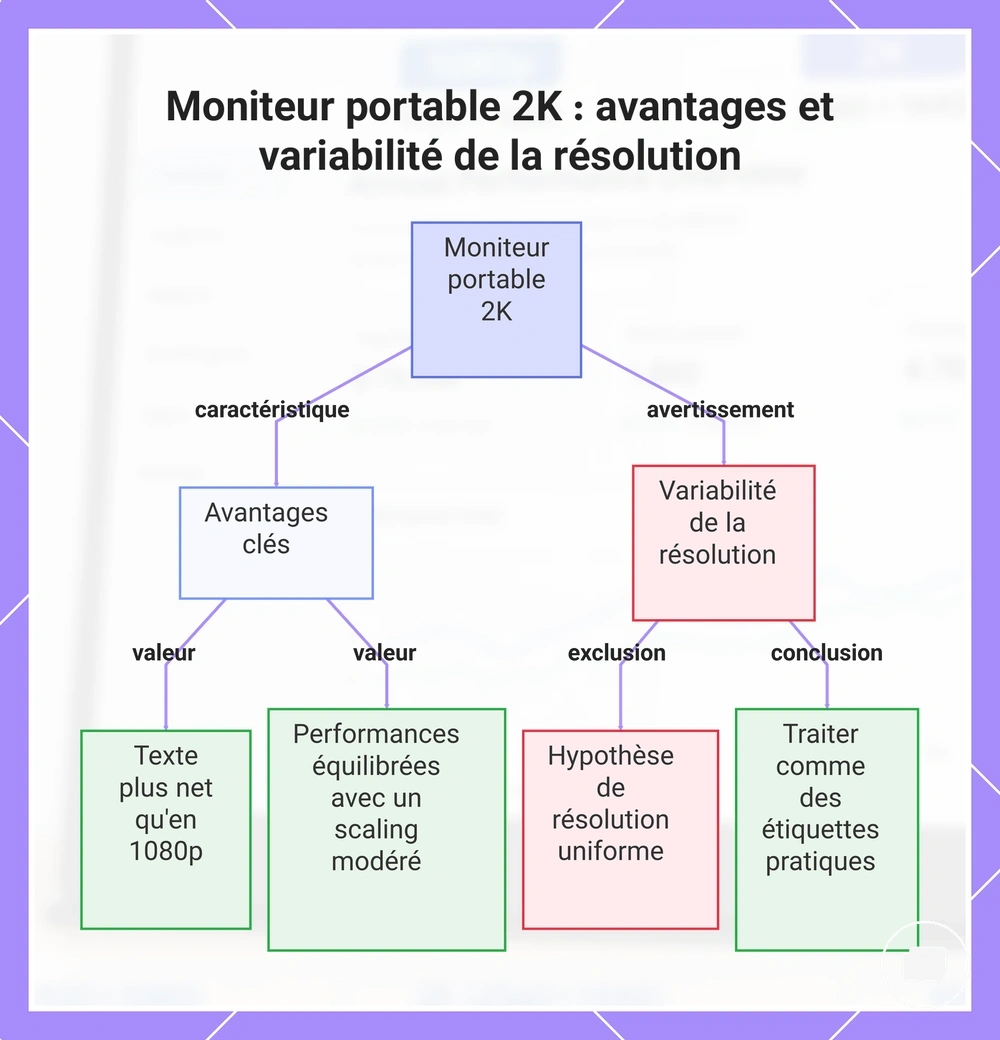 Moniteur portable 2K : avantages et variabilité de la résolution