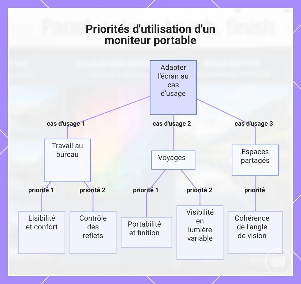 Priorités d'utilisation d'un moniteur portable
