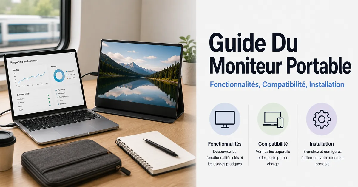 Moniteur portable connecté comme second écran pour le travail et les déplacements