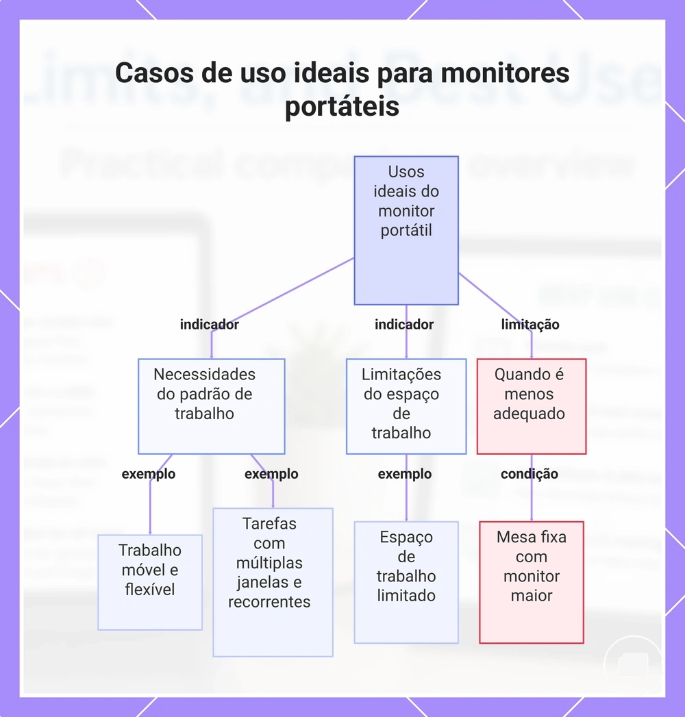 Casos de uso ideais para monitores portáteis