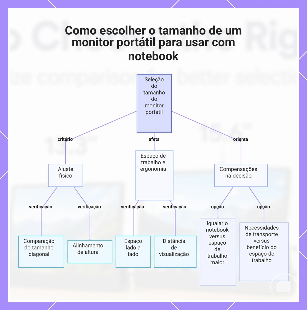 Como escolher o tamanho de um monitor portátil para usar com notebook