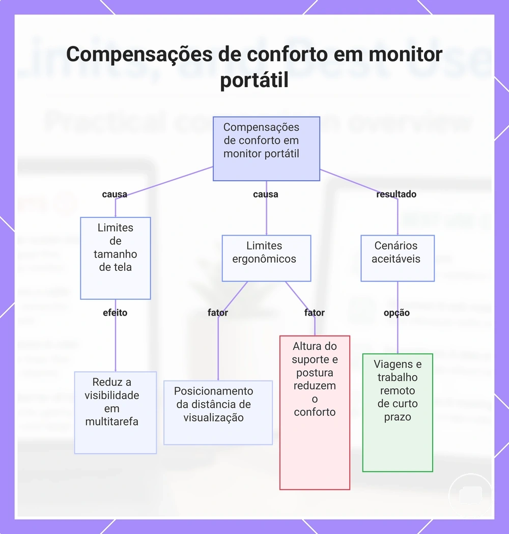 Compensações de conforto em monitor portátil