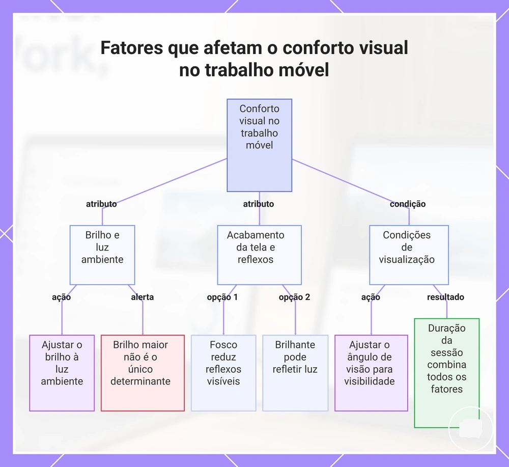 Fatores que afetam o conforto visual no trabalho móvel