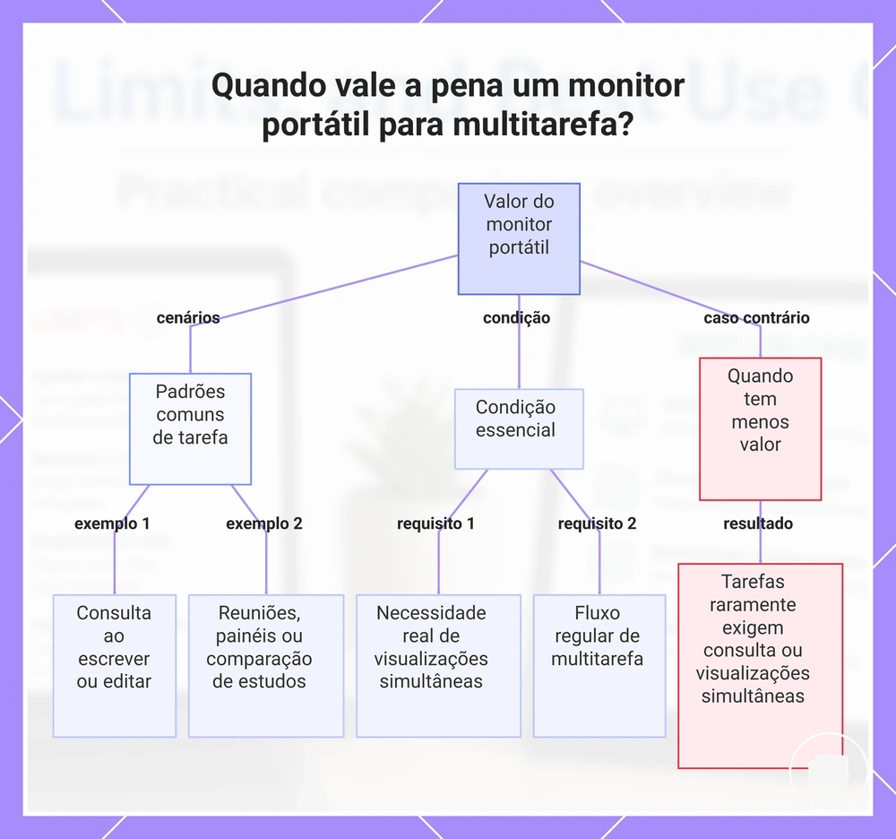Quando vale a pena um monitor portátil para multitarefa?