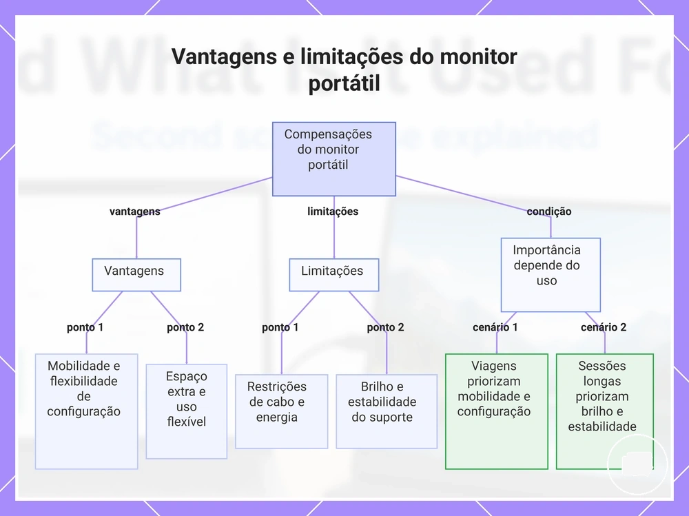 Vantagens e limitações do monitor portátil