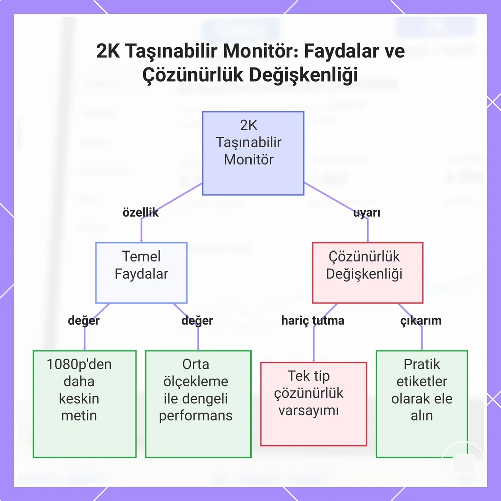 2K Taşınabilir Monitör: Faydalar ve Çözünürlük Değişkenliği