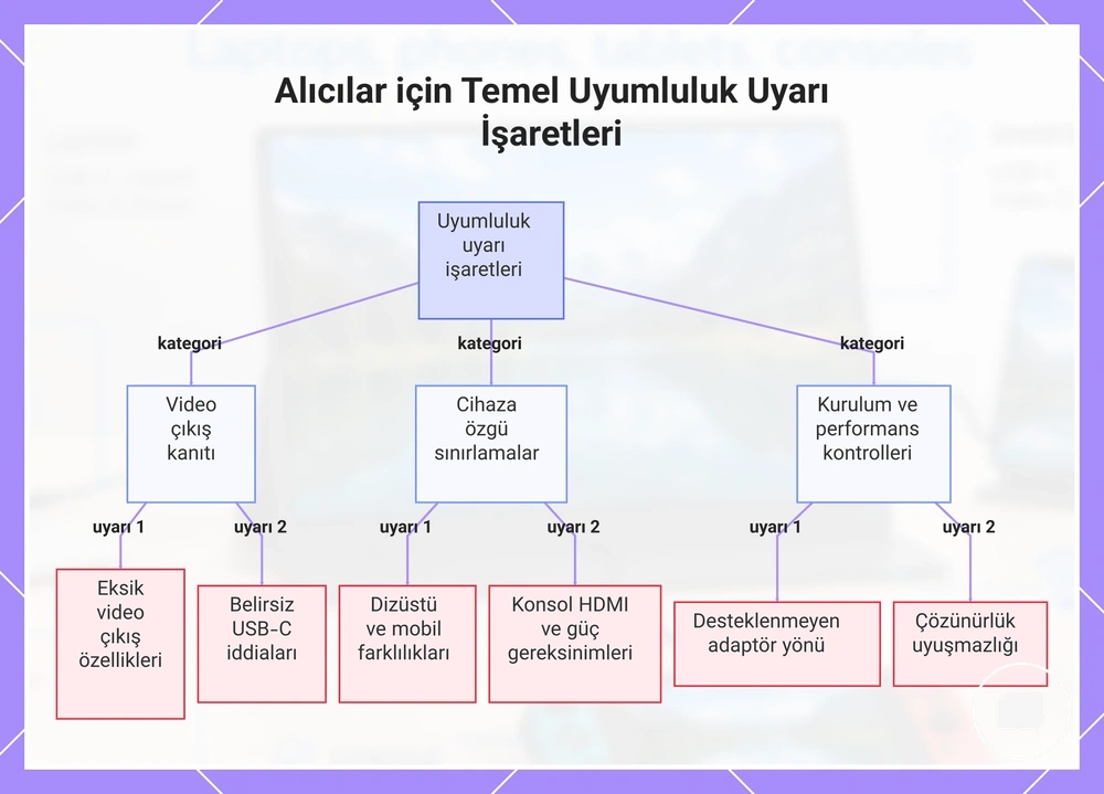 Alıcılar için Temel Uyumluluk Uyarı İşaretleri