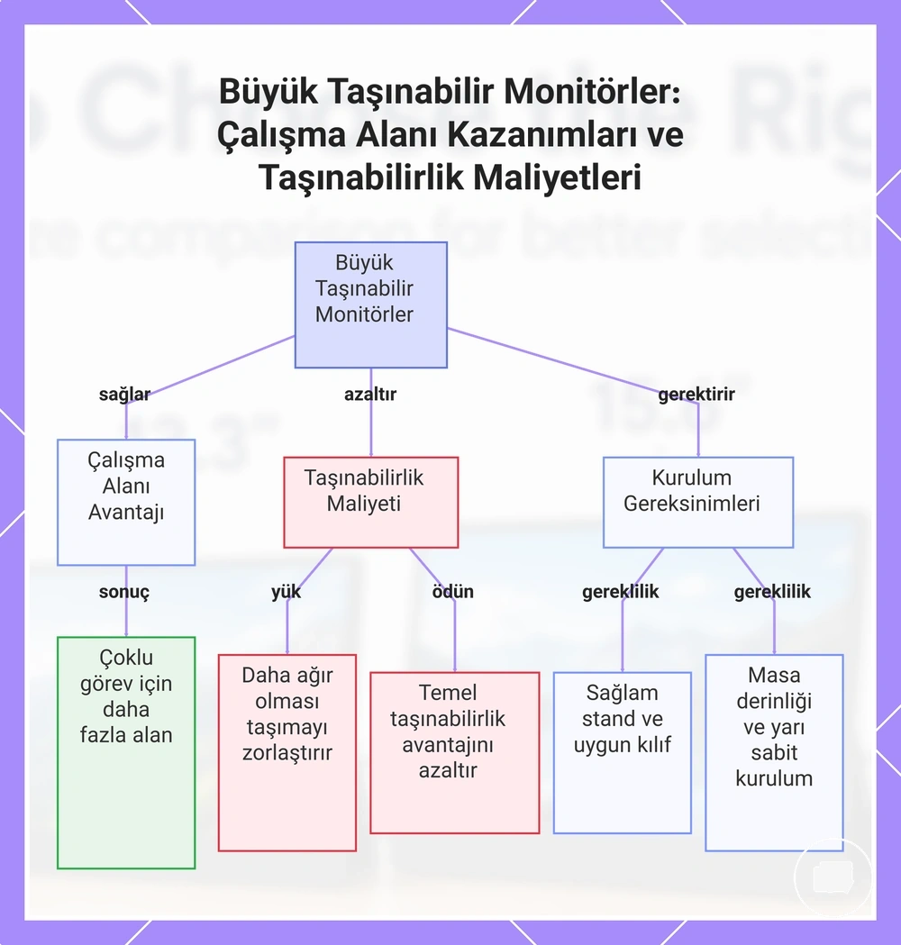 Büyük Taşınabilir Monitörler: Çalışma Alanı Kazanımları ve Taşınabilirlik Maliyetleri