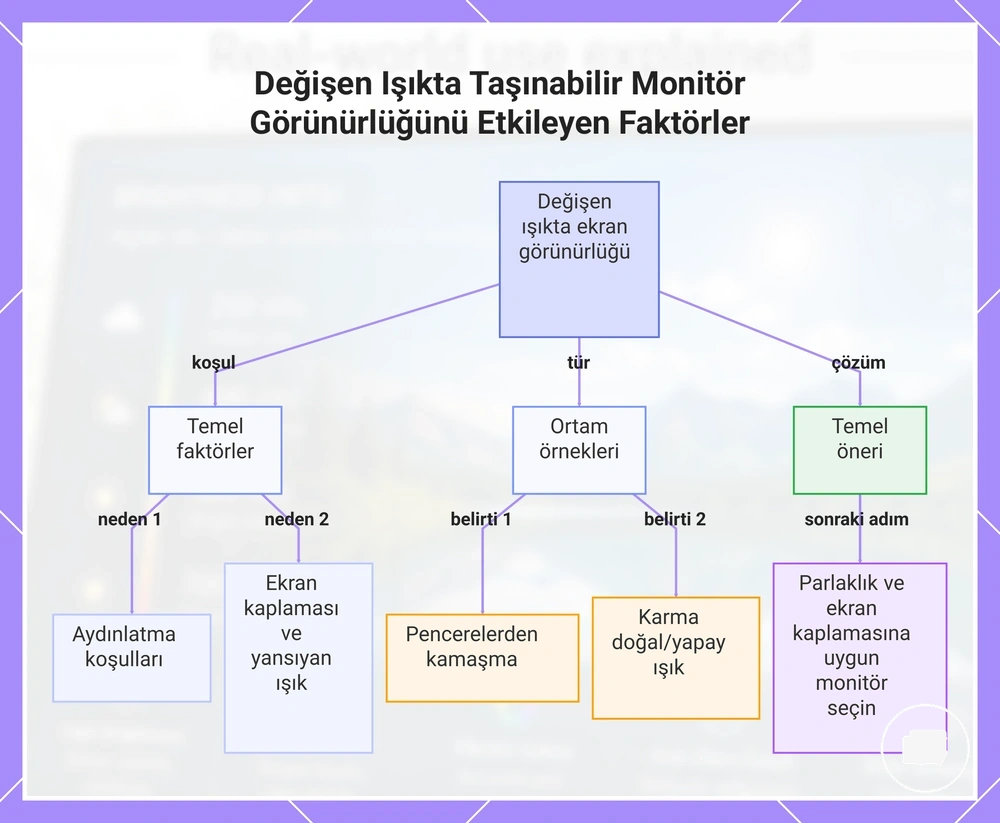 Değişen Işıkta Taşınabilir Monitör Görünürlüğünü Etkileyen Faktörler