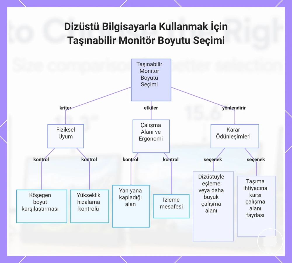 Dizüstü Bilgisayarla Kullanmak İçin Taşınabilir Monitör Boyutu Seçimi