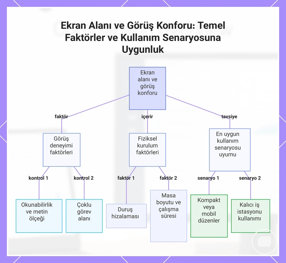 Ekran Alanı ve Görüş Konforu: Temel Faktörler ve Kullanım Senaryosuna Uygunluk