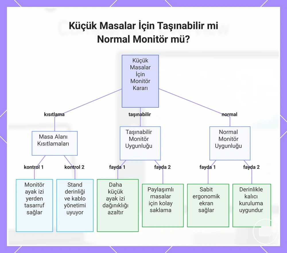 Küçük Masalar İçin Taşınabilir mi Normal Monitör mü?