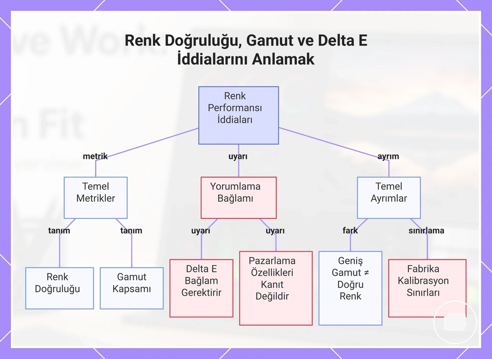Renk Doğruluğu, Gamut ve Delta E İddialarını Anlamak