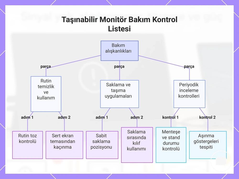 Taşınabilir Monitör Bakım Kontrol Listesi
