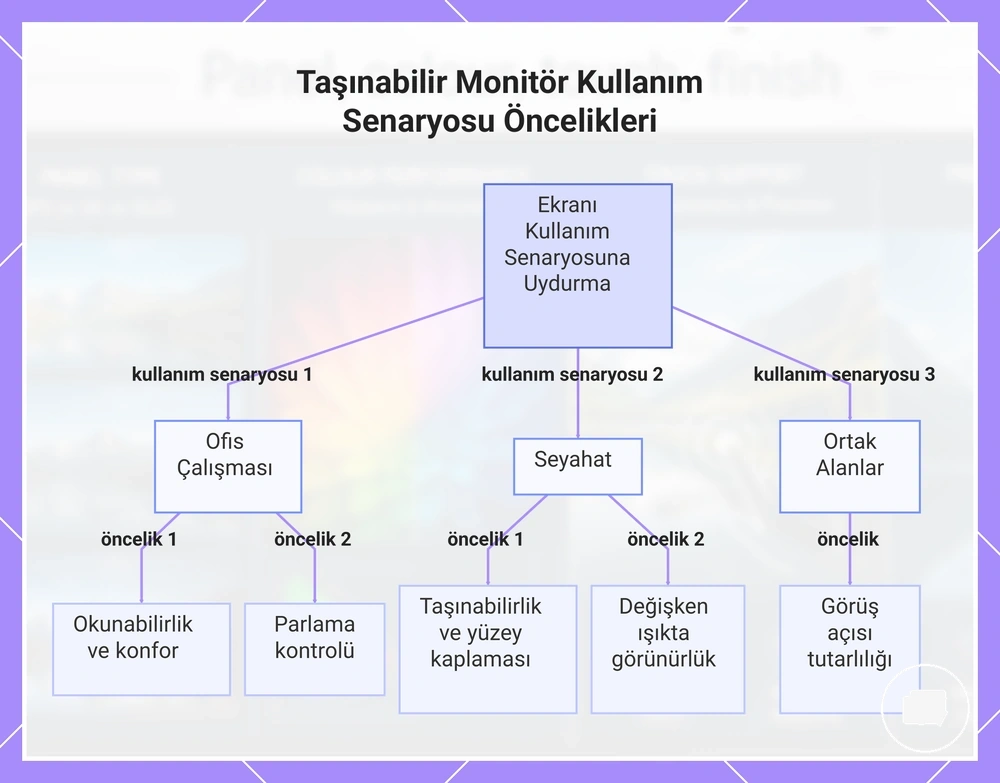 Taşınabilir Monitör Kullanım Senaryosu Öncelikleri
