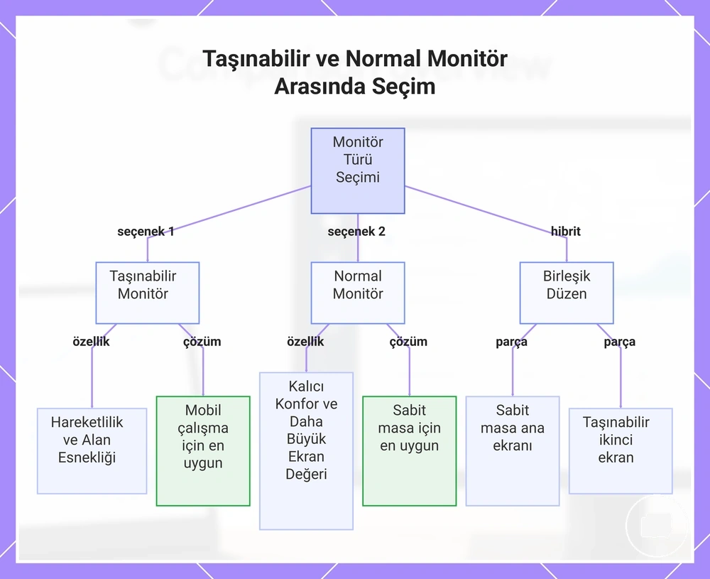 Taşınabilir ve Normal Monitör Arasında Seçim