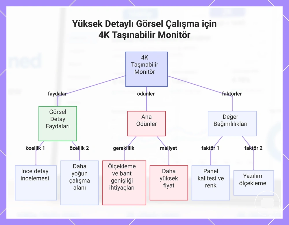Yüksek Detaylı Görsel Çalışma için 4K Taşınabilir Monitör